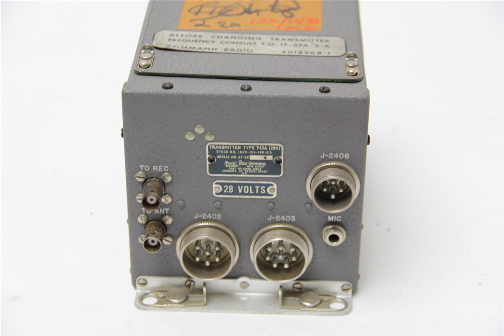 VTG Military Aircraft Radio Corporation VHF Radio Transmitter Type T